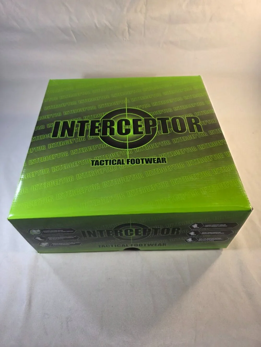 Interceptor Men's Black Leather Tactical Steel Toe Force 2.0 Boots Size 7.5 NWT